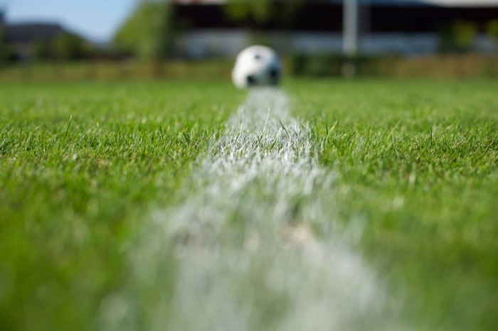 Football pitch and ball